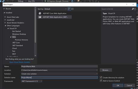 visual studio setup 2 