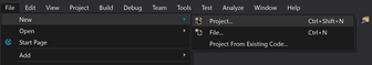 visual studio setup screen